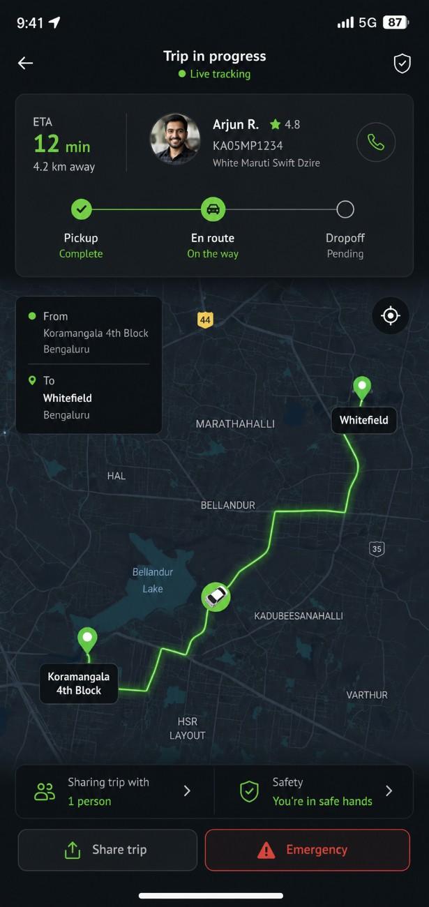 Live tracking