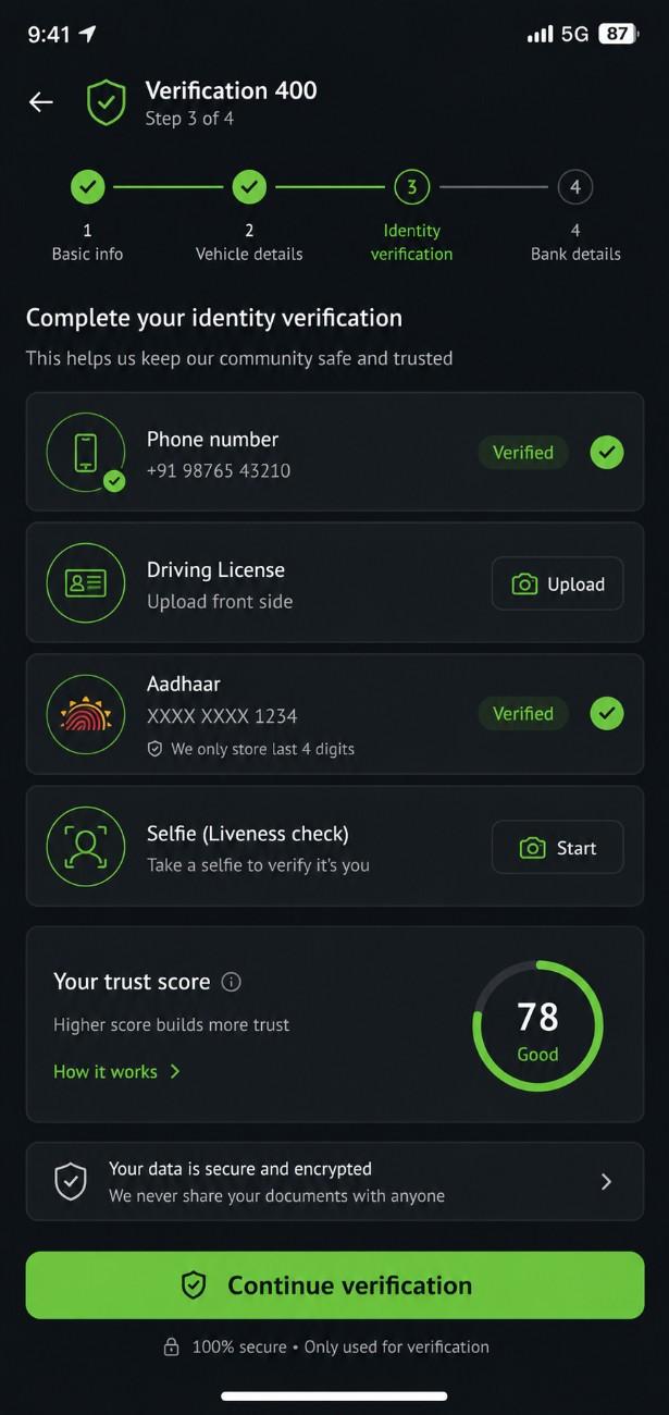 Verification UI
